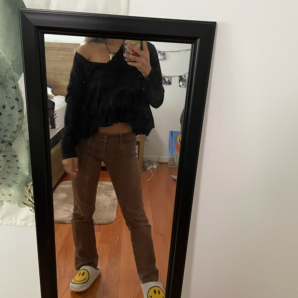 off the shoulder black peplum top